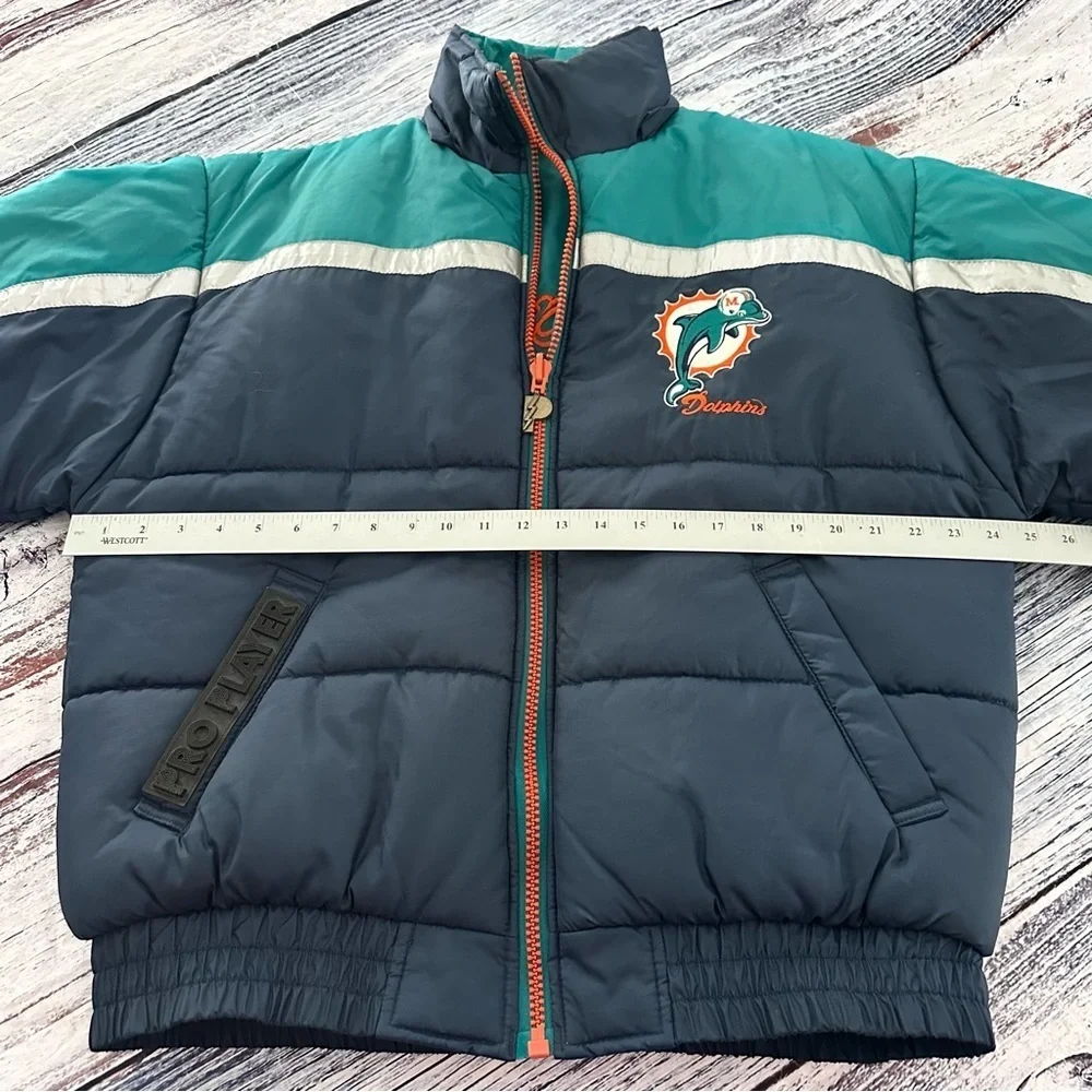 Vintage NFL Dolphins “Pro Player” 90’s Puffer Team Reversible Jacket​​